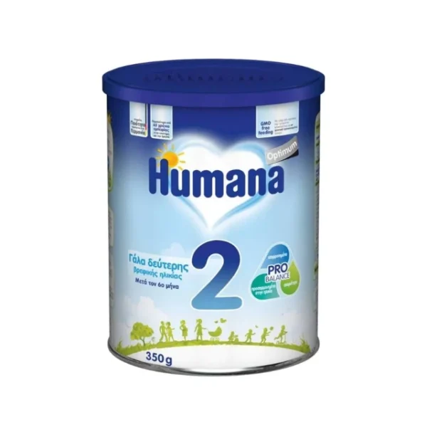 Humana 2 Optimum Pro Balance Γάλα Δεύτερης Βρεφικής Ηλικίας Από τον 6ο Μήνα 350gr